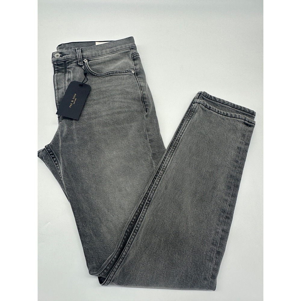 Rag & Bone Fit 2 Slim Mid Rise Denim Jeans Greyson Grey 34X33